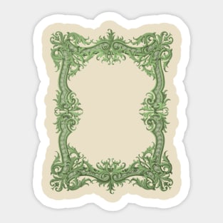 Retro Green Frame Sticker